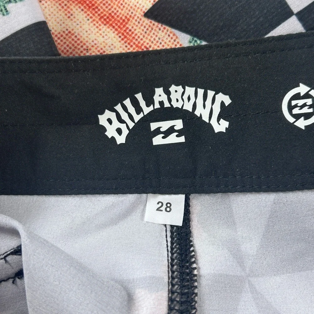 Billabong‎ Sundays Pro Upcycler Board Shorts Mens 28 Floral Checkerboard NWT
